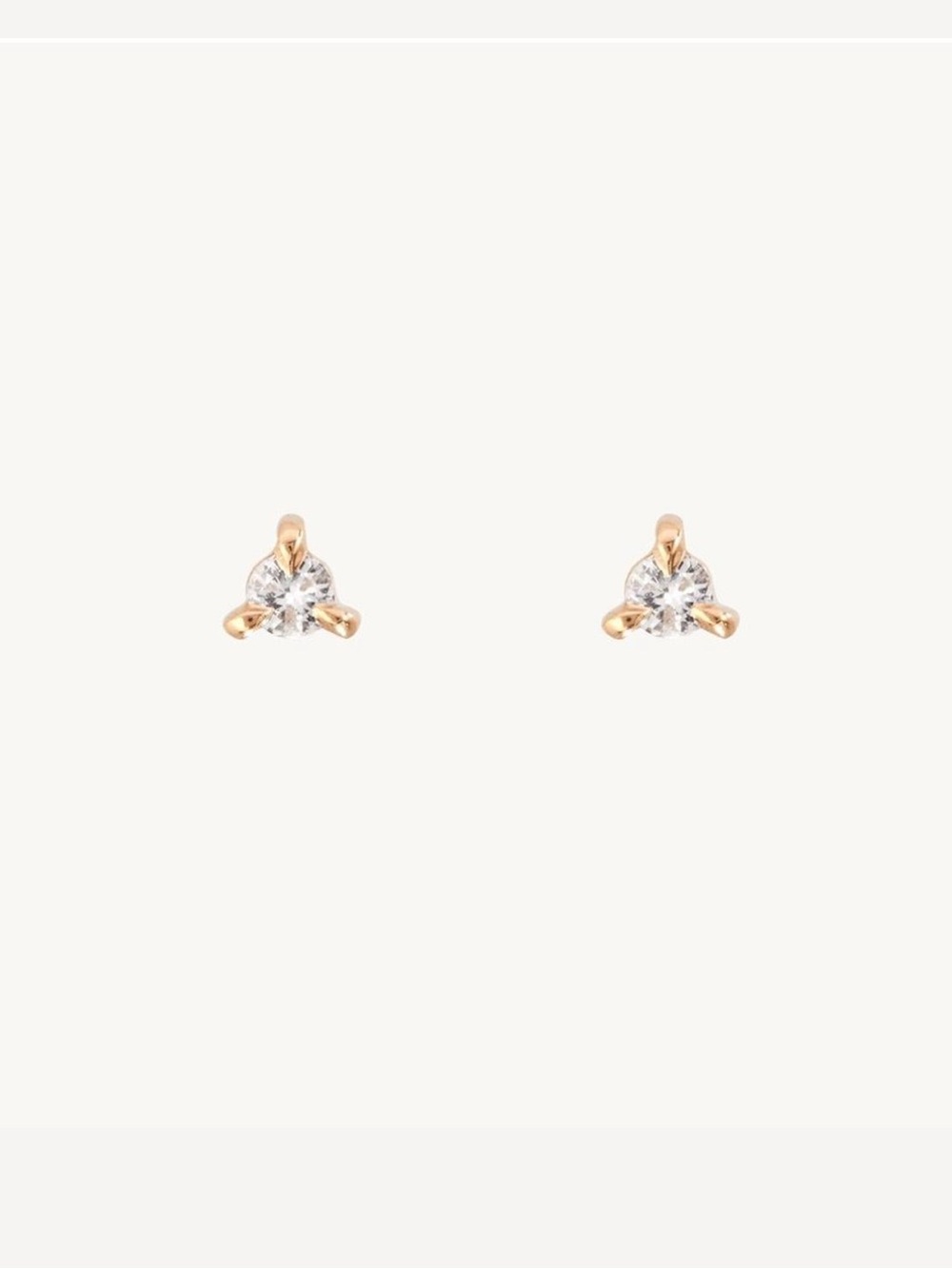 Catbird Petite Angel Natural Diamond Studs 14k Solid Gold - Picture 2 of 6